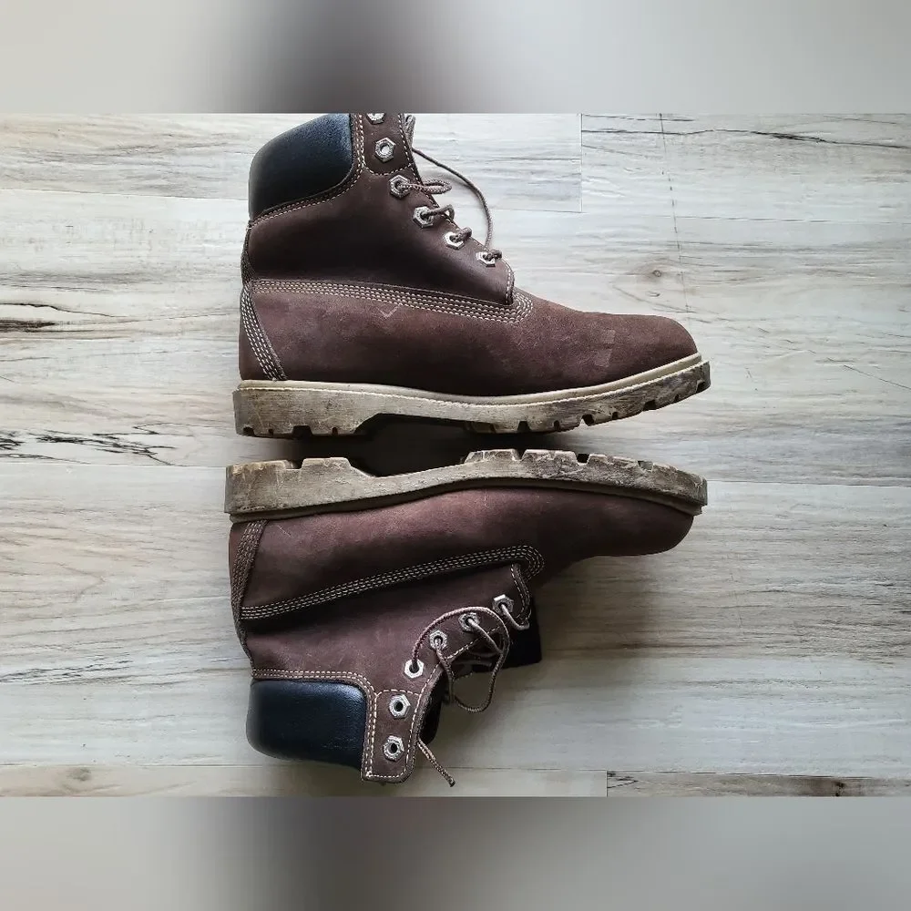 Timberland Chocolate Brown Waterproof Boots Size 8.5M Women